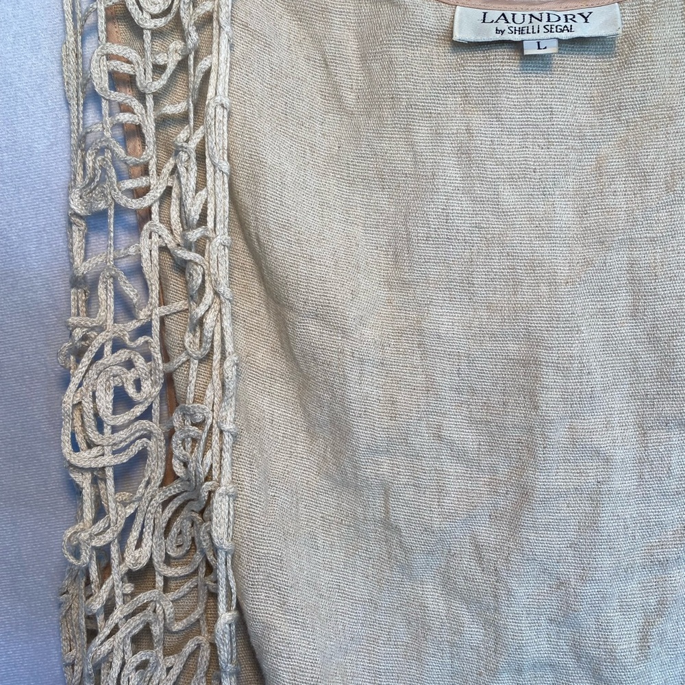 Laundy by Shelli Segal Vintage Crochet Vest